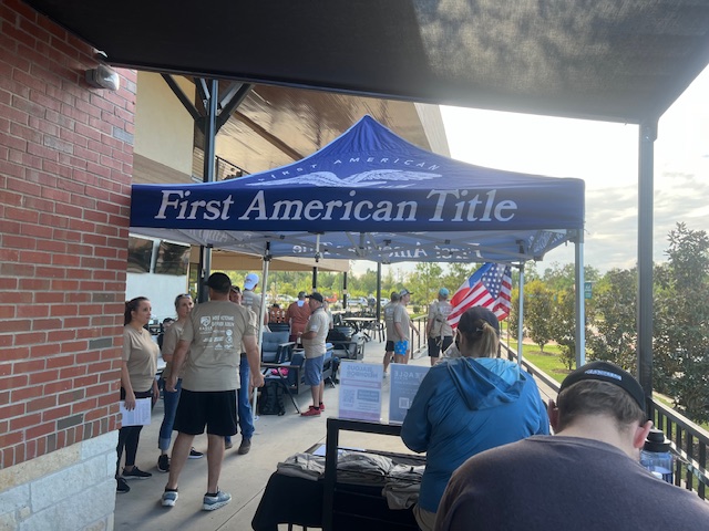 First American Title tent at the event check-in area